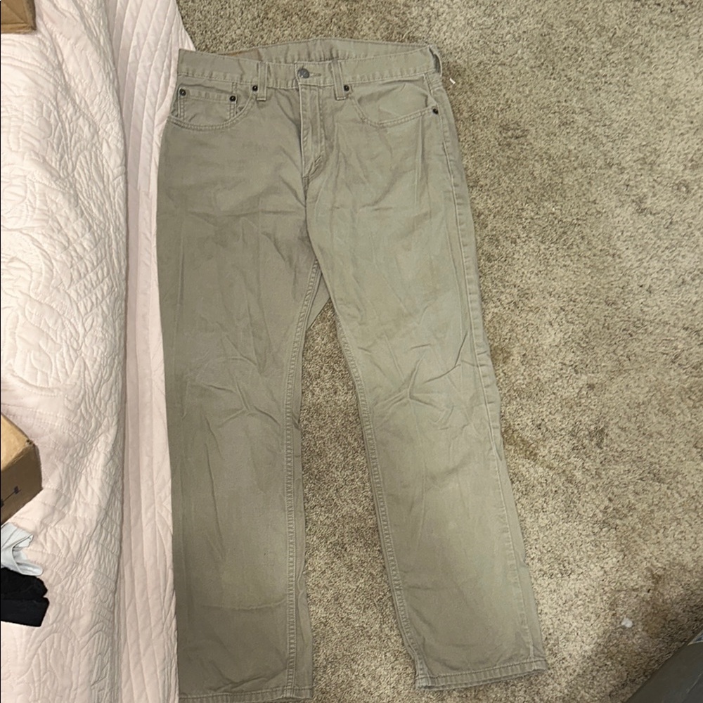 Levi's Tan Chinos Straight Leg Cotton Blend